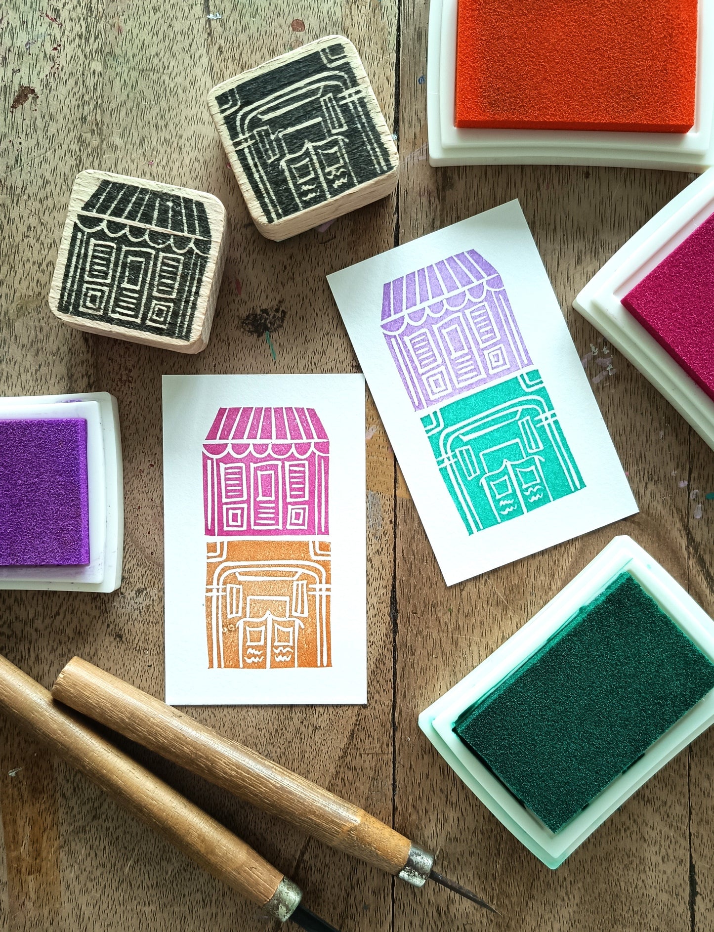 Peranakan Shophouse and Tile (Rubber Stamp Carving Workshop) @ The Art Faculty