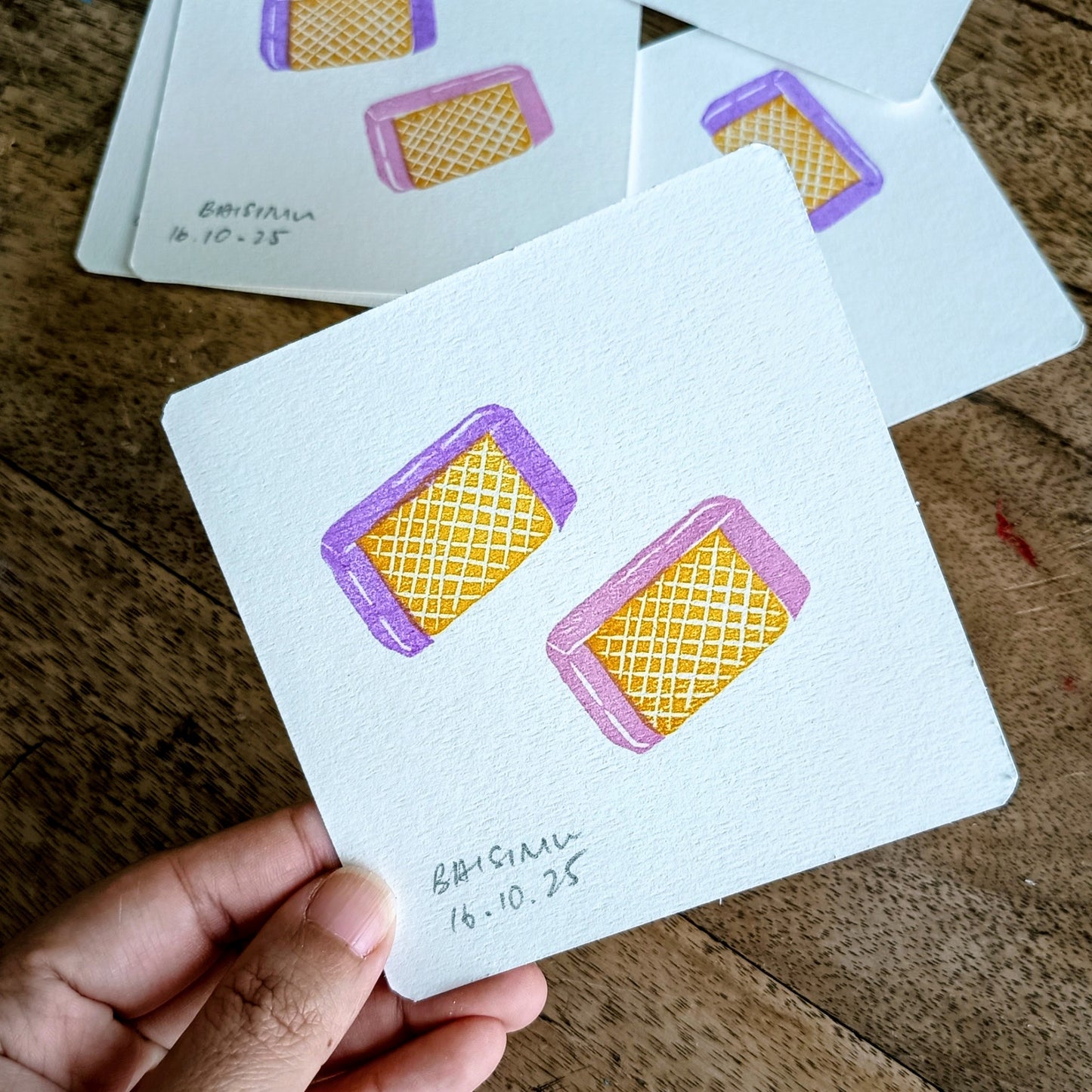 Singapore Food Stamps with Ink Pads