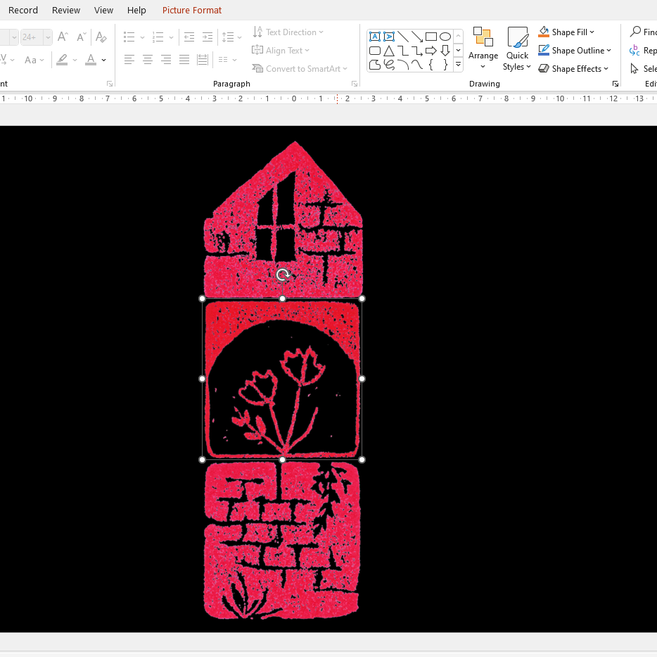 PNG Digital files - Little red houses hand carved stone seals in modular style
