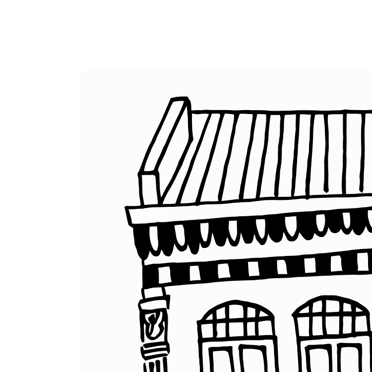 Vector PDF Printable art - Singapore Old Shop House