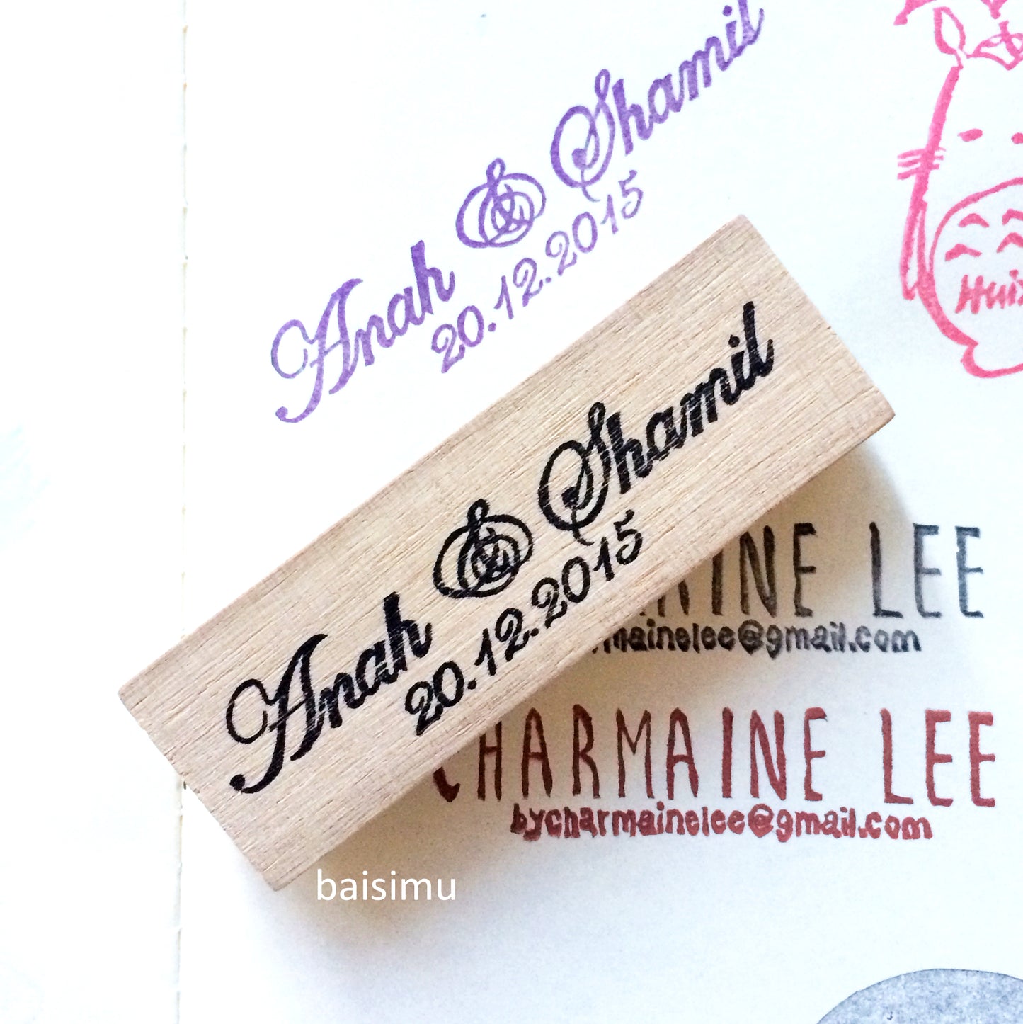 Couple name stamp
